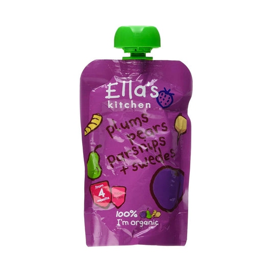 Ella's Kitchen Baby Pouch-Plums, Pears, Parsnips And Swedes (4m+) 120g