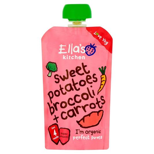 Ella's Kitchen Baby Pouch- Sweet Potatoes, Broccoli and Carrot (4m+) 120g