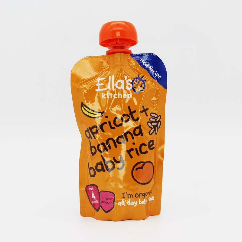 Ella's Kitchen Baby Rice Pouch- Apricot + Bbanana (4m+) 120g