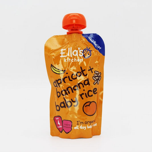 Ella's Kitchen Baby Rice Pouch- Apricot + Bbanana (4m+) 120g