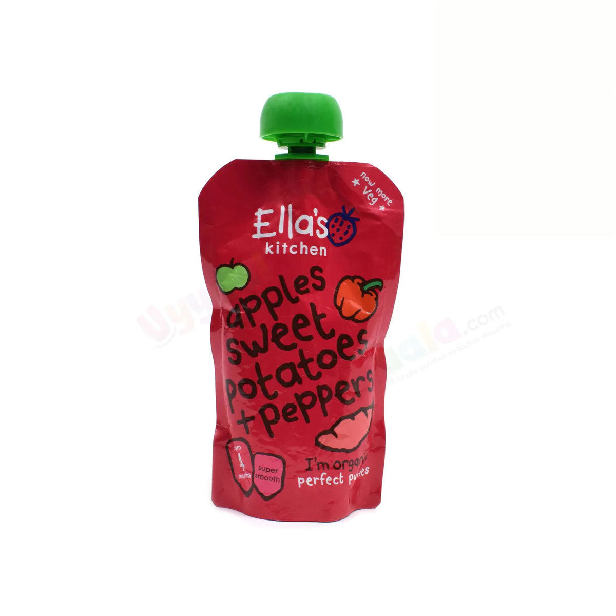 Ella's Kitchen Baby Pouch-Apples, Sweet Potatoes & Peppers (4m+) 120g