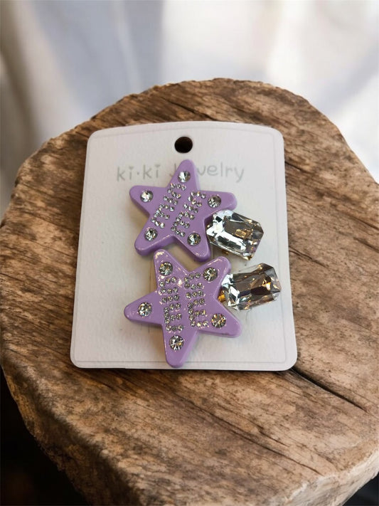 Hair Clip Lavender Star