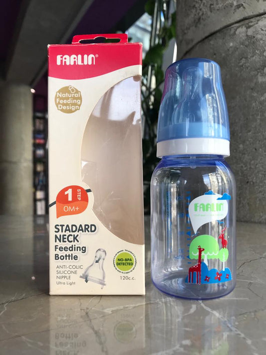 Farlin Standard Neck Natural Feeding Bottle (0m+) 120ml-Blue