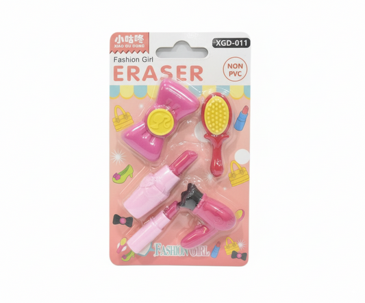 Fashion Girl Eraser Set