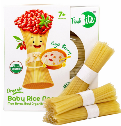 First Bite Organic Baby Rice Noodle- Goji Berry 180g 7+