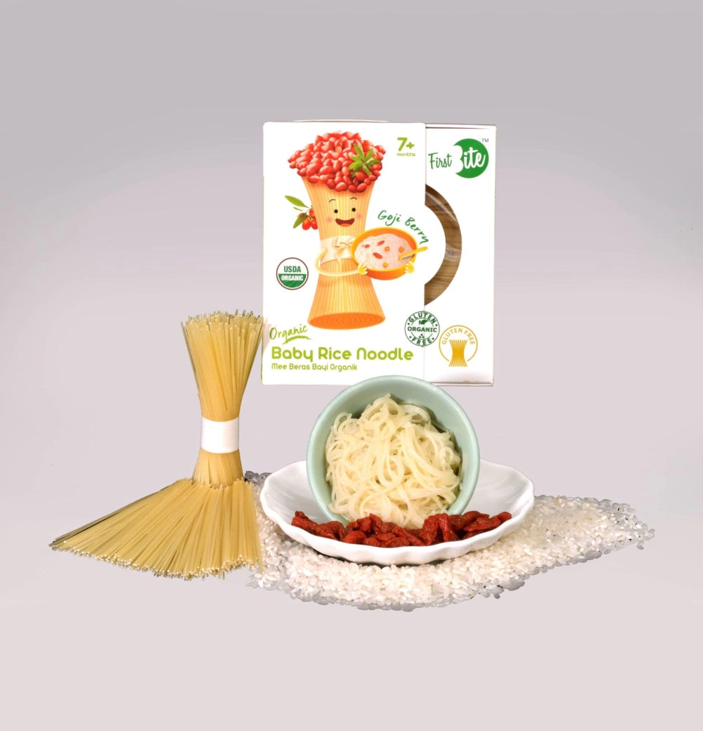 First Bite Organic Baby Rice Noodle- Goji Berry 180g 7+