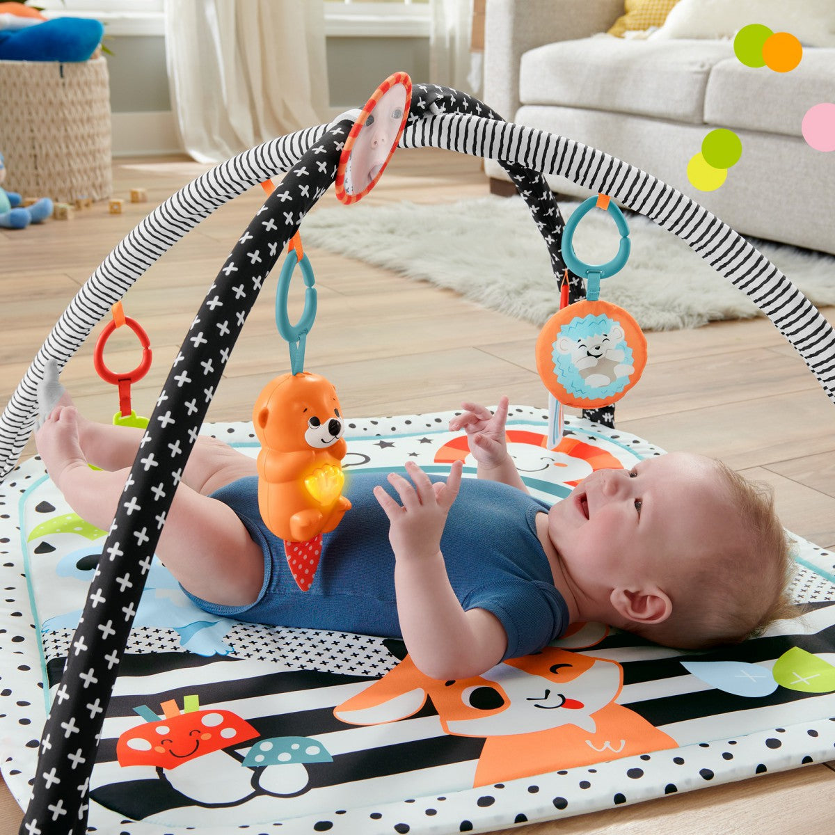 Fisher-Price HBP41 3-in-1 Music, Glow and Grow Gym