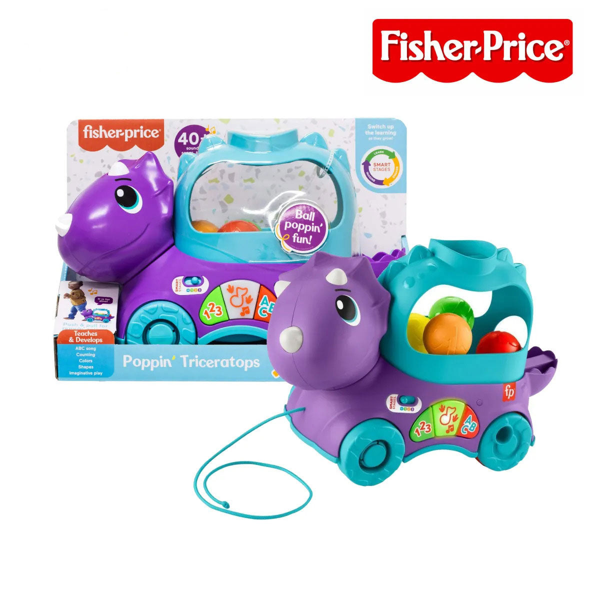 Fisher Price HJN99 Poppin Triceratops Dinosaur