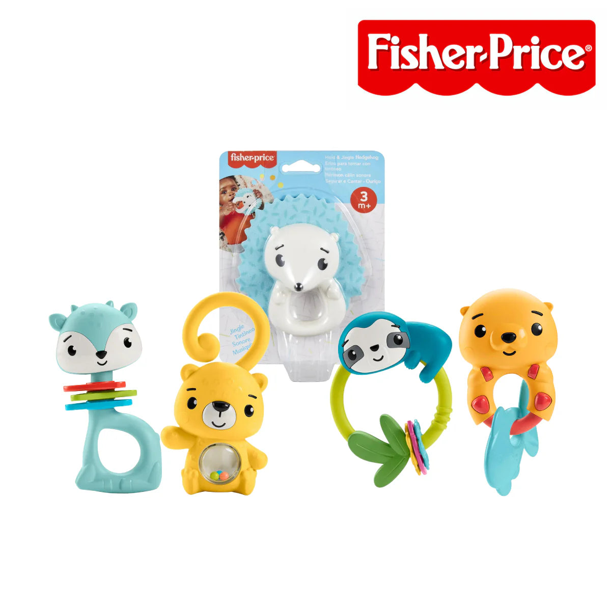 Fisher Price HJW11 Animal Rattle Assortment (3m+) Random