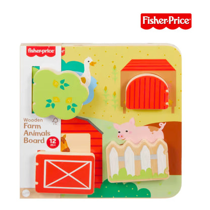 Fisher Price JCY33 Wooden Farm Animal Board (12m+)