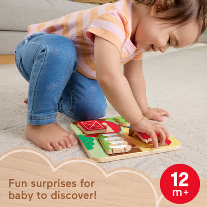 Fisher Price JCY33 Wooden Farm Animal Board (12m+)
