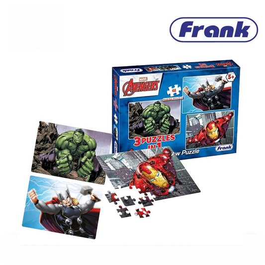 Frank 11312 Marvel Avengers 3×48 Pieces Puzzle (5Y+)