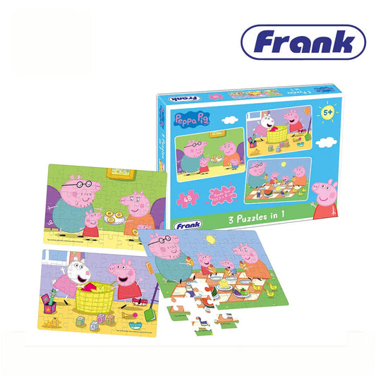 Frank 60407 Peppa Pig 3 In 1 Puzzles (5Y+)Frank 60407 Peppa Pig 3 In 1 Puzzles (5Y+)