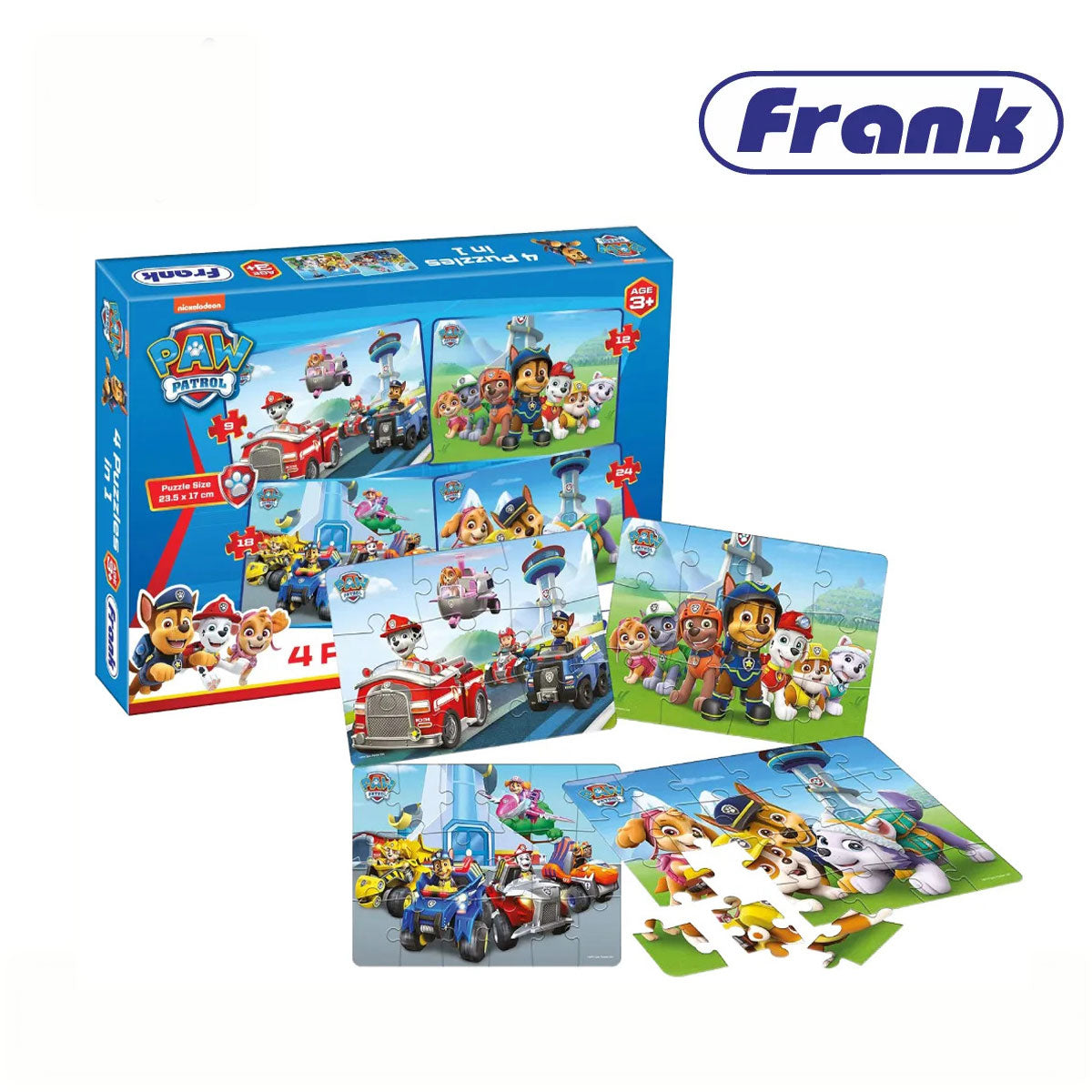 Frank 70302 Paw Patrol 4 In 1 Puzzles (3Y+)