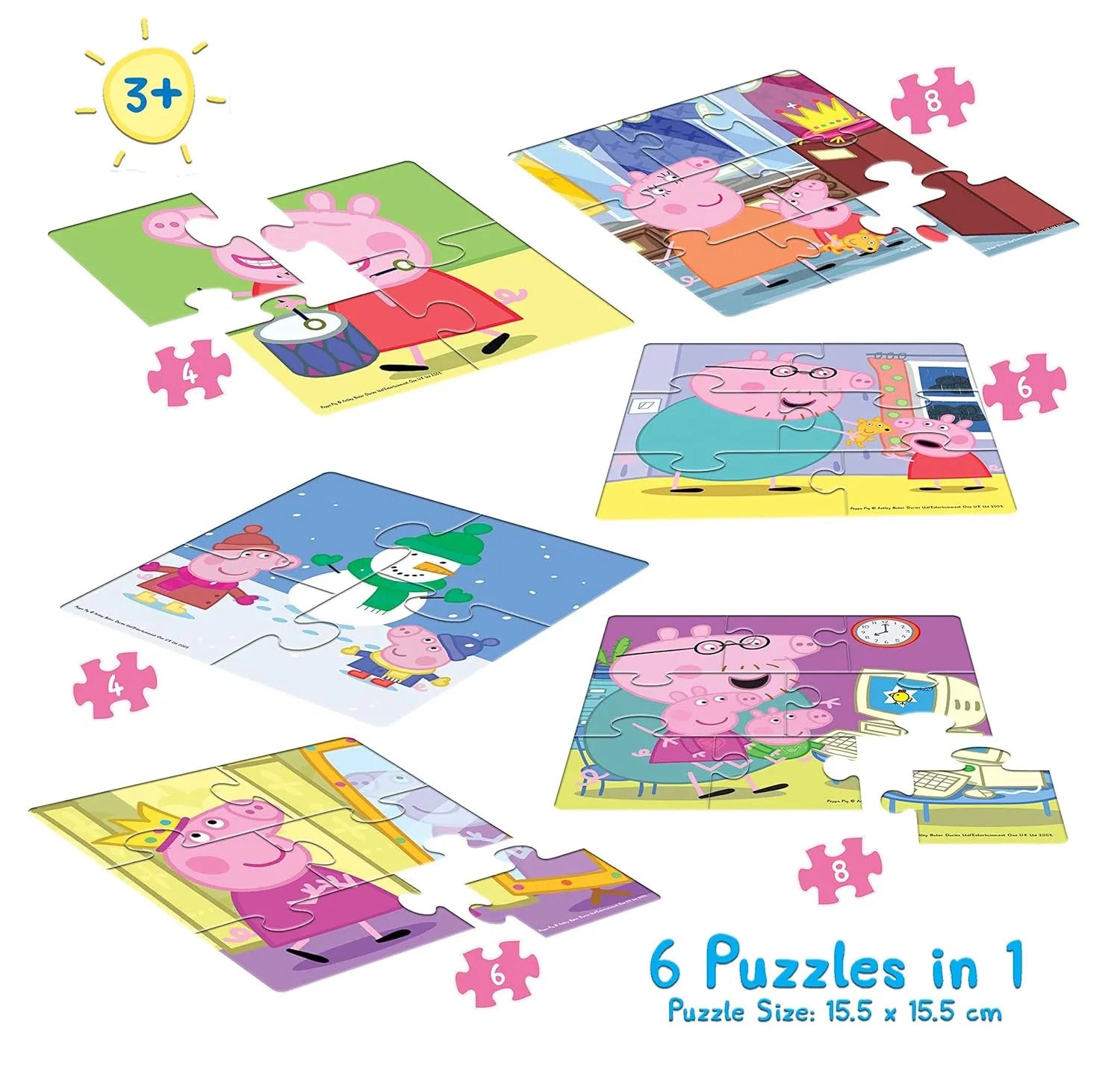 Frank 60401 Peppa Pig 6 In 1 Puzzles (3Y+)