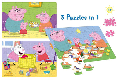 Frank 60407 Peppa Pig 3 In 1 Puzzles (5Y+)