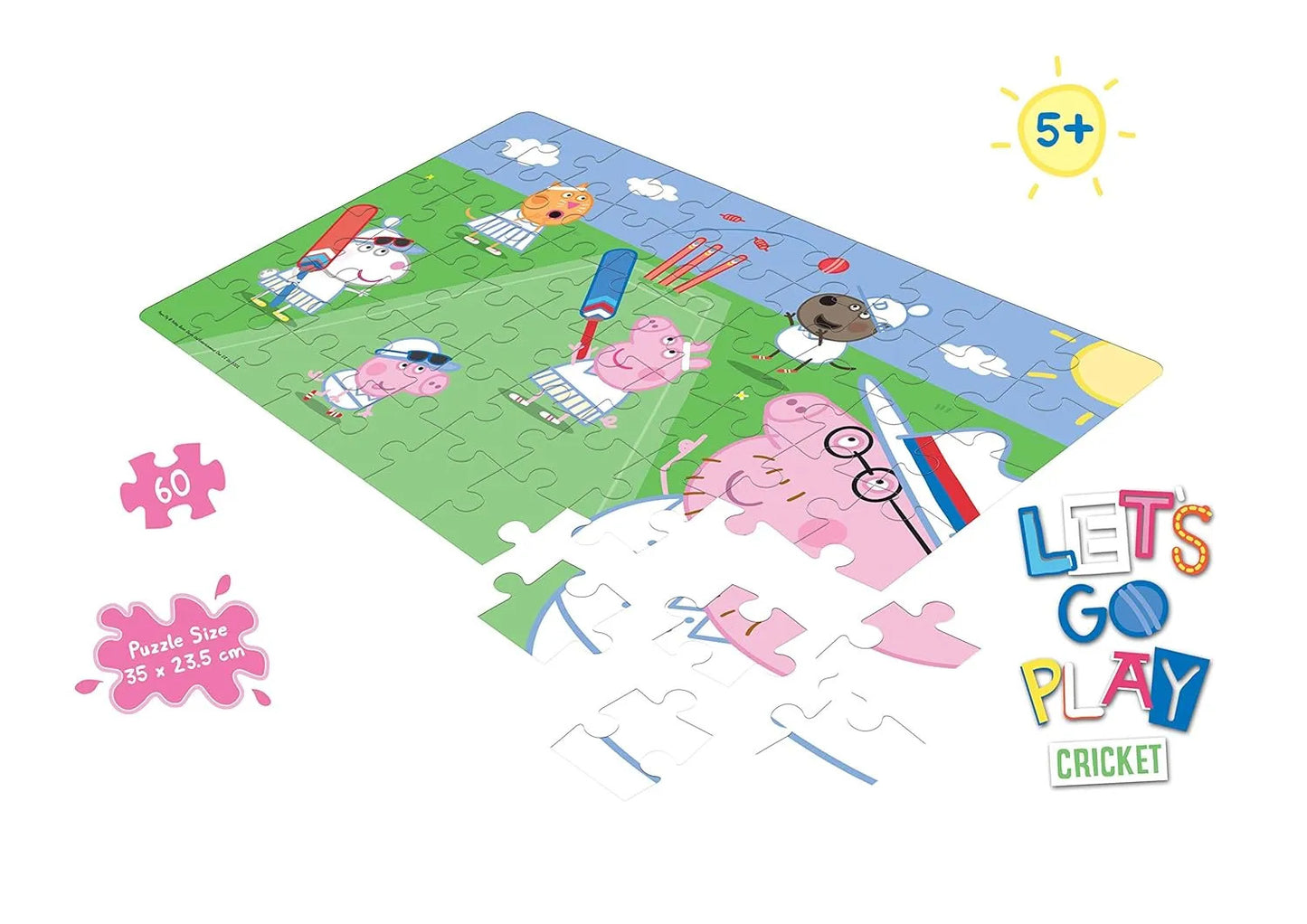 Frank 60411 Peppa Pig Playing Cricket Puzzle (5Y+)