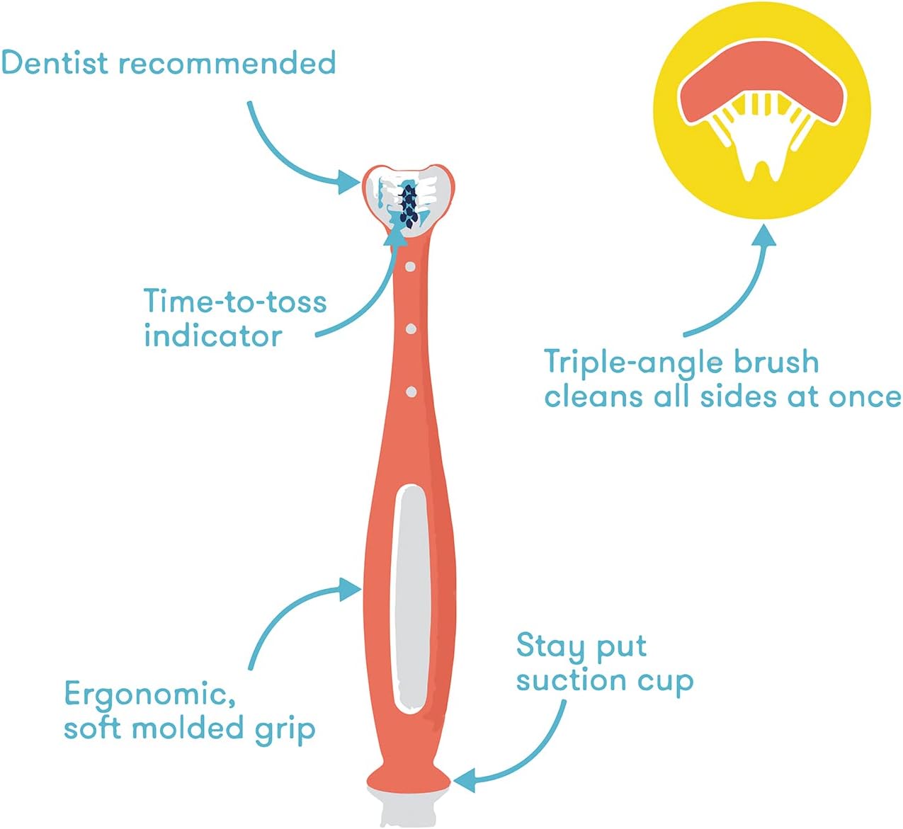 Frida Baby Triple-Angle Toothhugger Training Toothbrush for Toddler