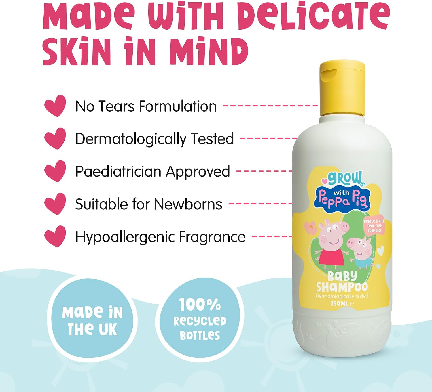 Grow With Peppa Pig Baby Shampoo 350ml