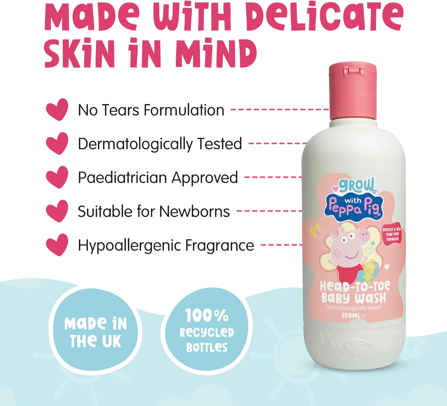 Grow With Peppa Pig Head To Toe Baby Wash 350ml