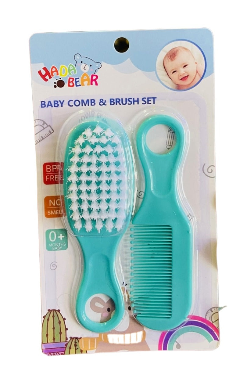 Hada Bear Baby Hair Comb & Brush Set