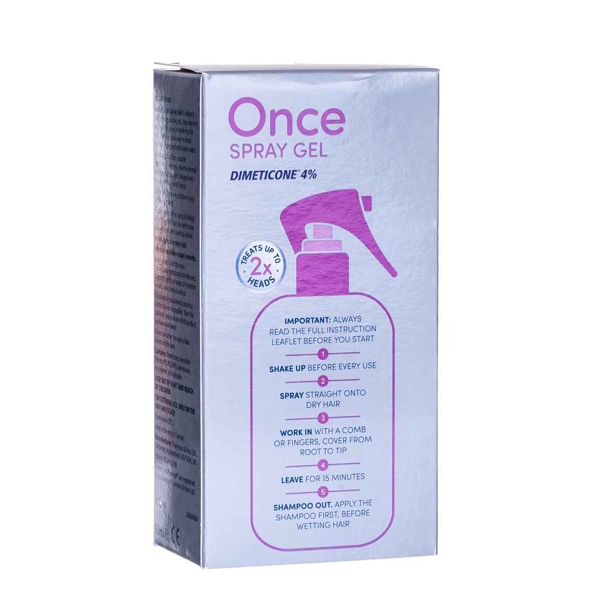 Hedrin Once Spray Gel 100ml