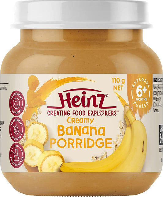Heinz Creamy Banana Porridge Baby Food Jar (6+ months) 110g