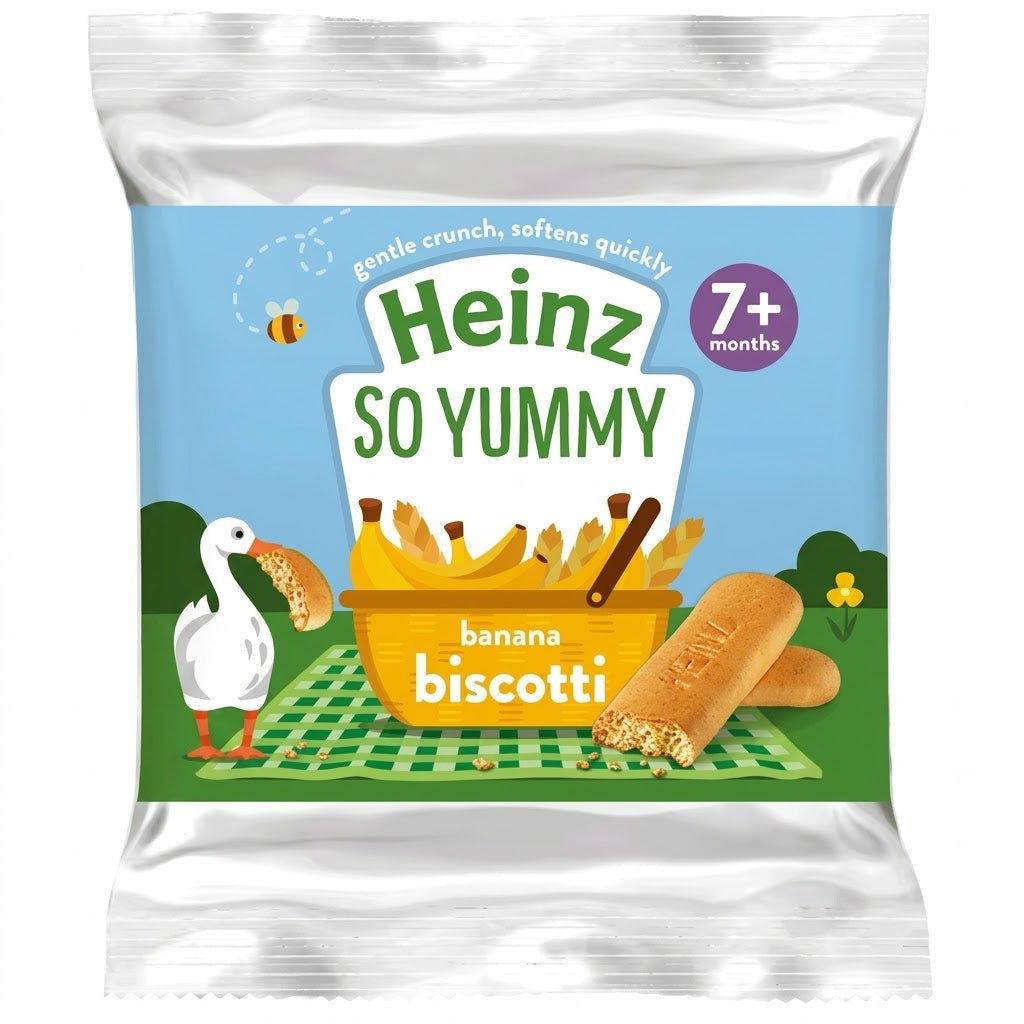 Heinz So Yummy Banana Biscotti 60gm (7m+)