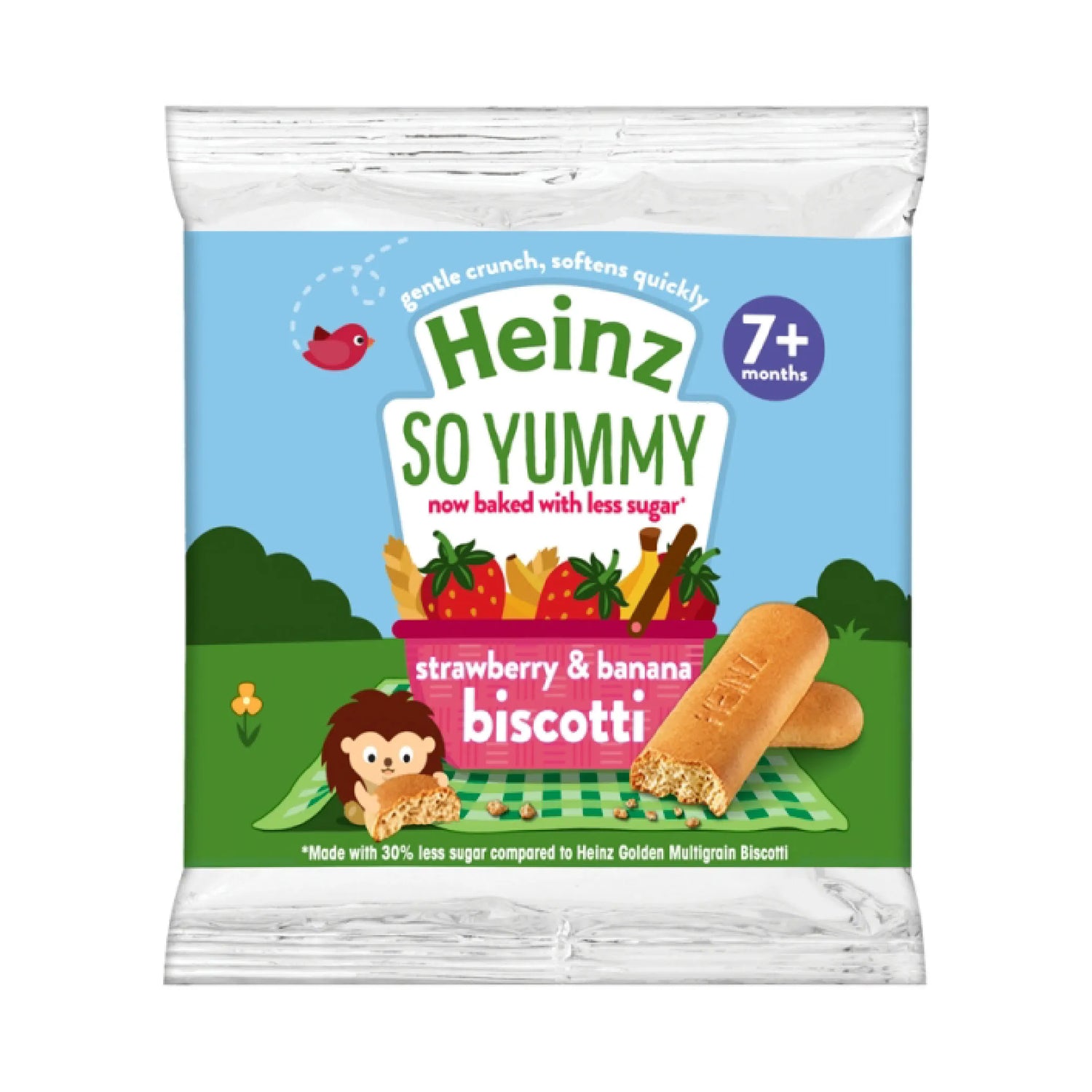 Heinz So Yummy Strawberry & Banana Biscotti 60gm (7m+)