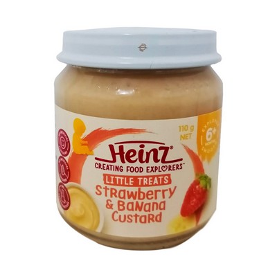 Heinz Strawberry & Banana Custard Baby Food Jar (4m+) 110g