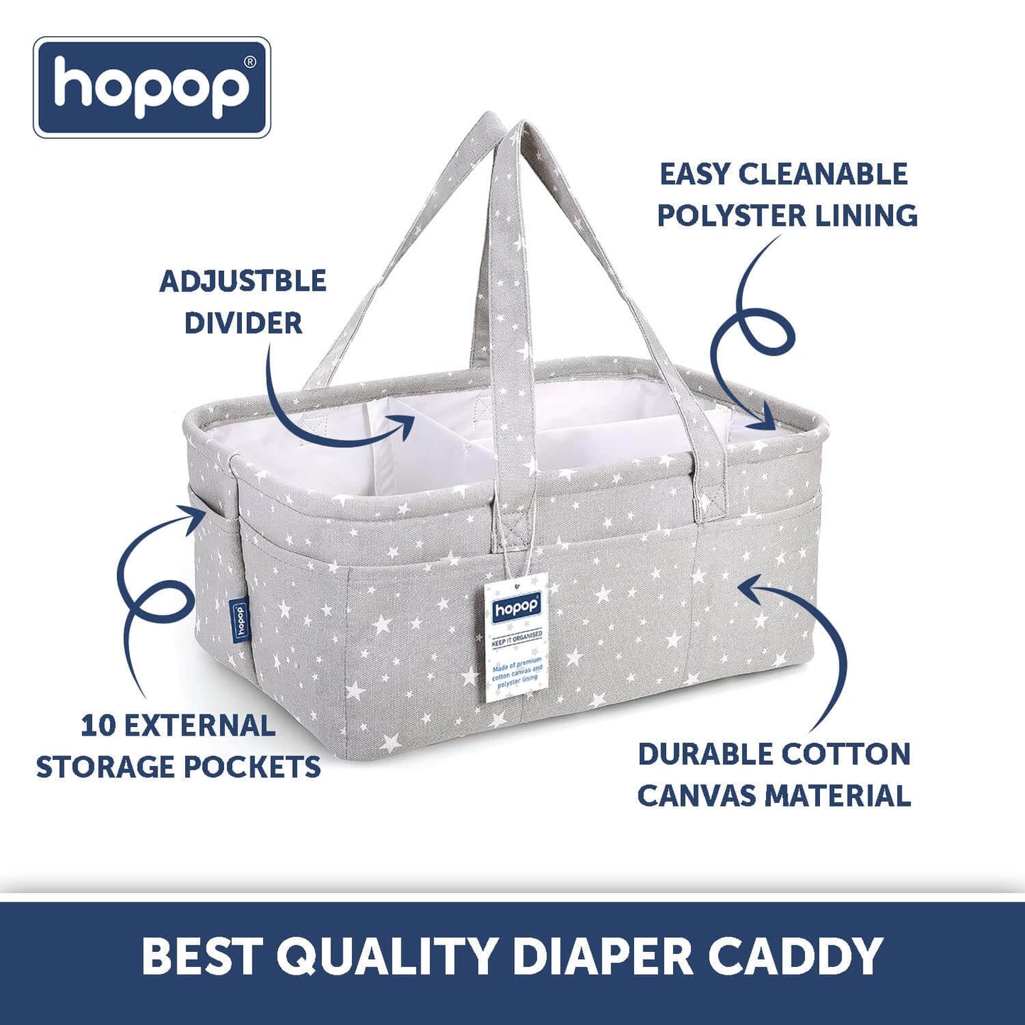 Hopop Baby Diaper Caddy Organizer, Baby Shower Basket (0m+)