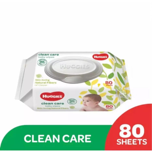 Huggies Clean Care Baby Wipes 80pcs