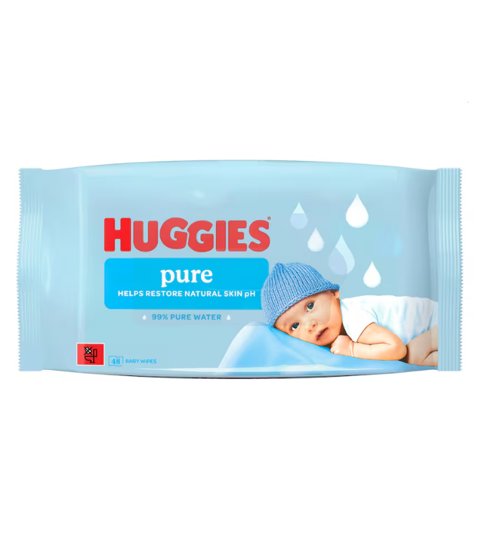 Huggies Pure Baby Wipes 48 Pcs