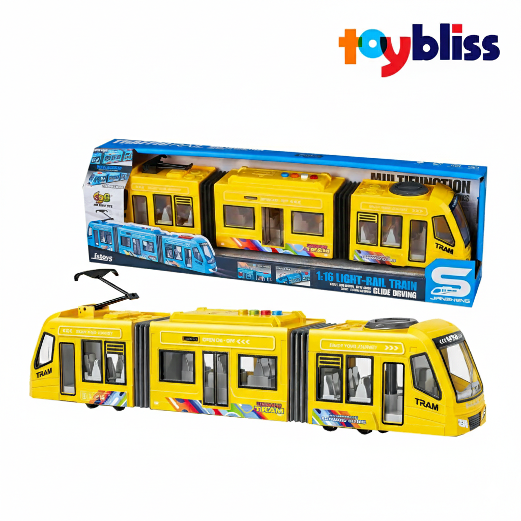 JAIN SHENG Tram B/O Rail Train with Light & Sound (JS164C) 3Y+