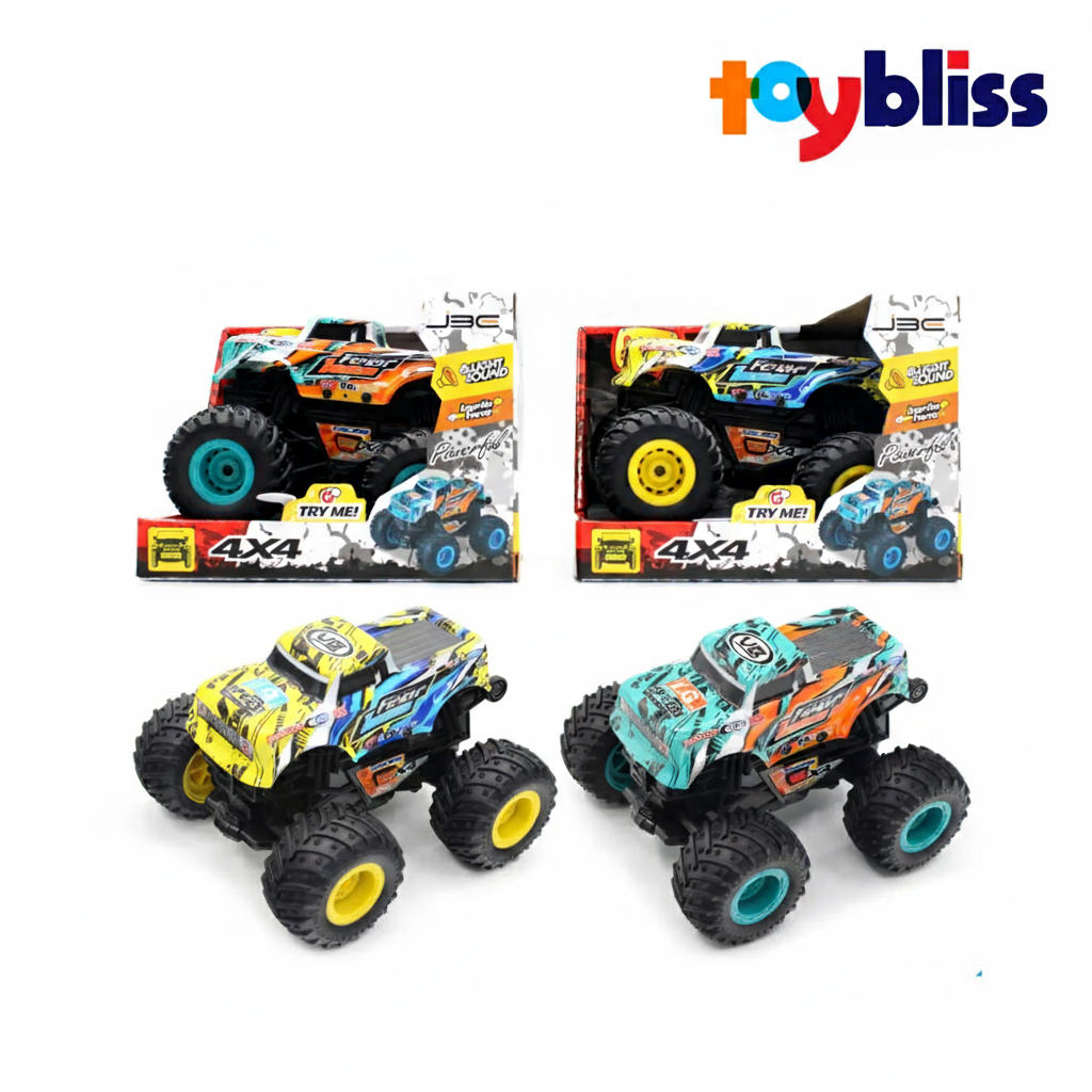 JBE 1:36 Scale Monster Car with Light & Sound (JU688-4T) 3Y+