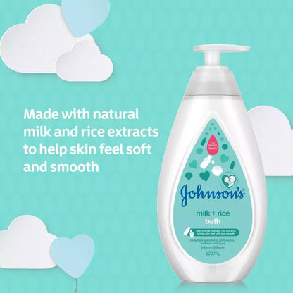 Johnson's Baby Milk + Rice Hair & Body Wash 100ml