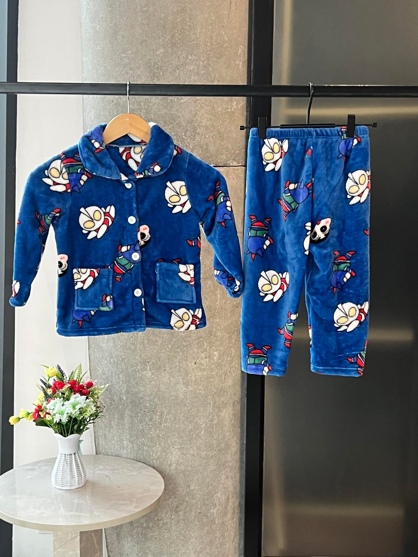 Kid's Winter Pajama Set- Blue