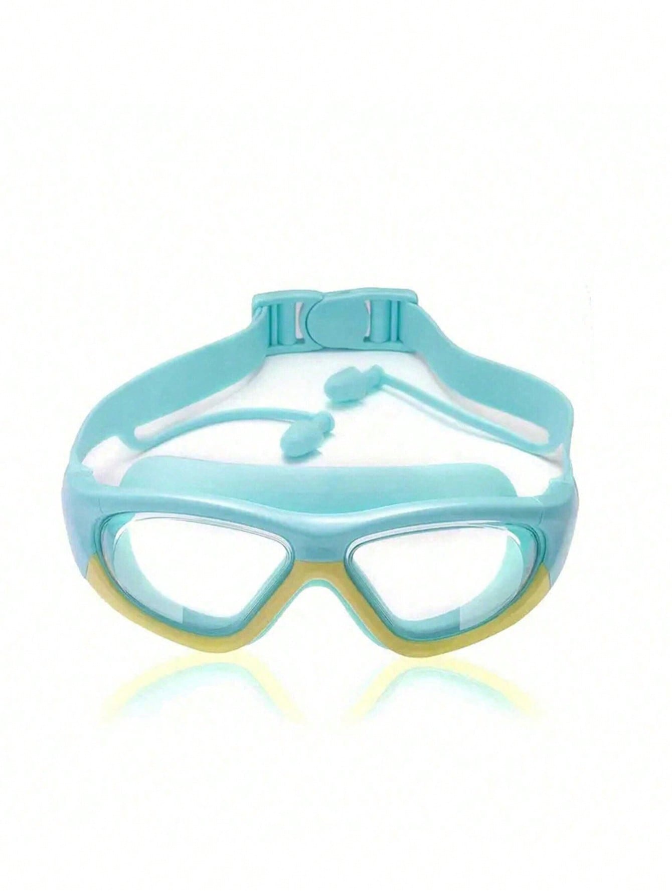 Kids Anti-Fog Waterproof Swimming Goggle With Silicone Ear Plugs-Mint Green