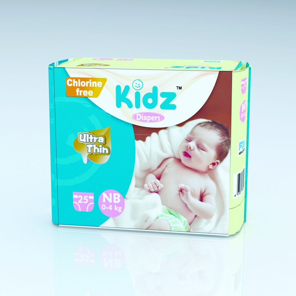 Kidz Diaper Belt Newborn (0-4 kg) 25 pcs