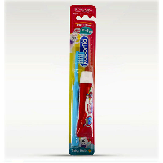 Kodomo Baby Teeth Toothbrush With Toothpaste (0.5-3 Yrs)