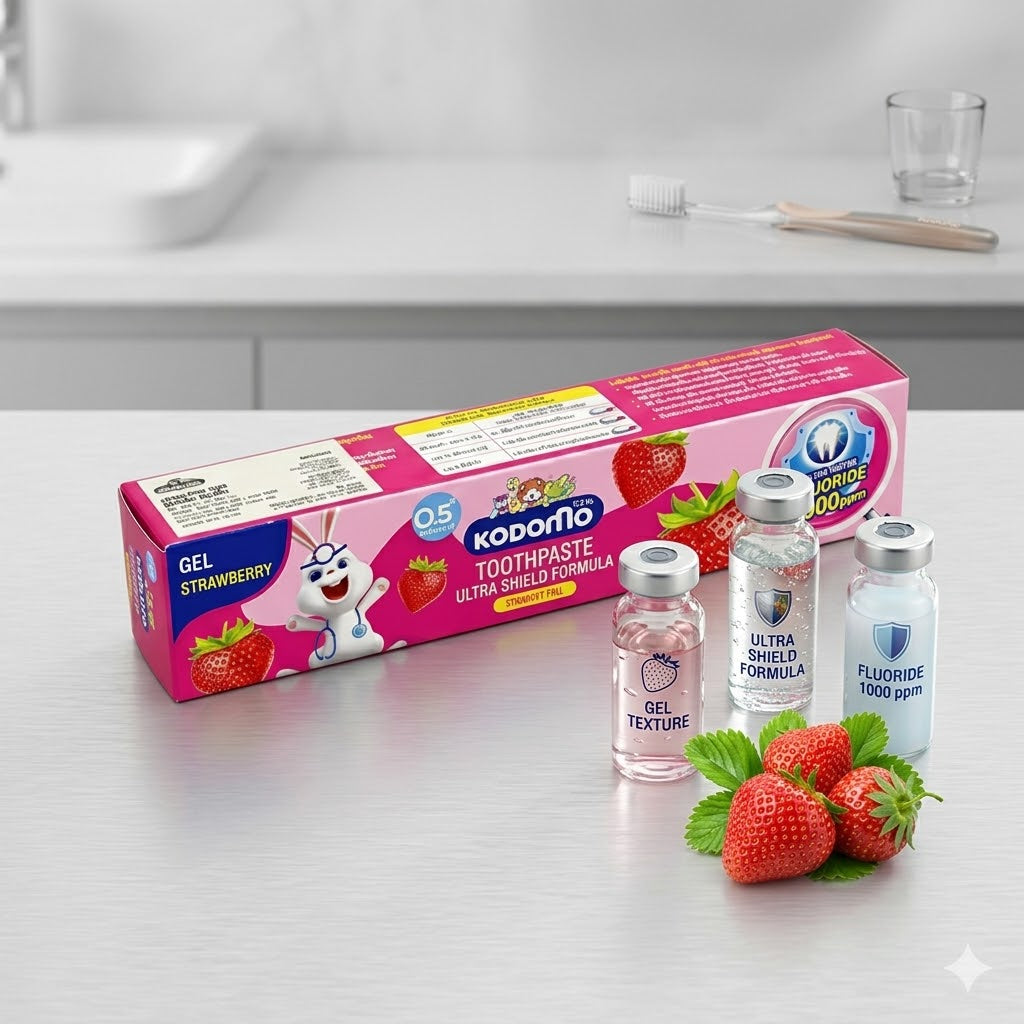 Kodomo Toothpaste Gel Ultra Shield Formula- Strawberry 40g