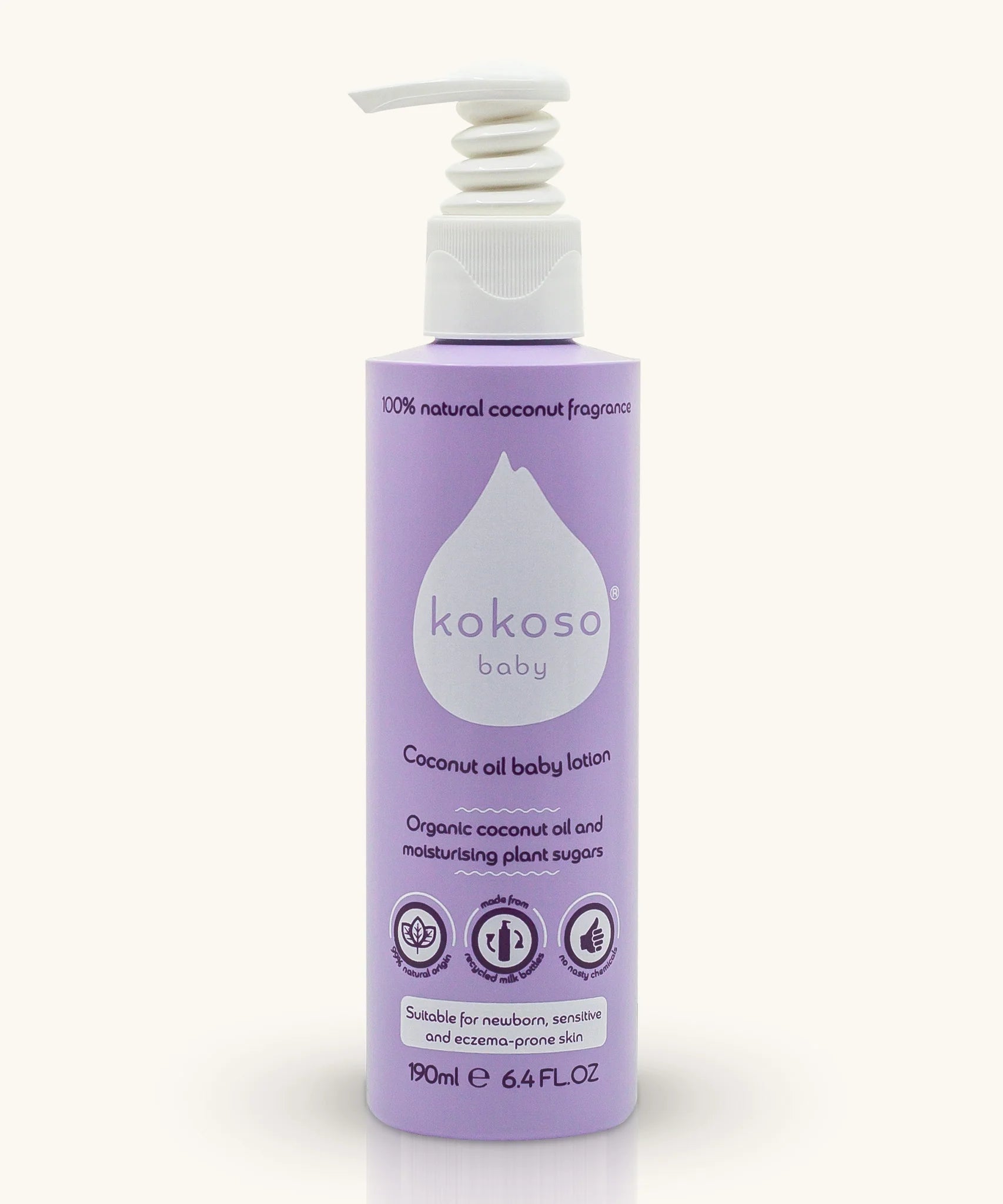 Kokoso Baby Coconut Oil Baby Lotion- Natural Coconut 190ml