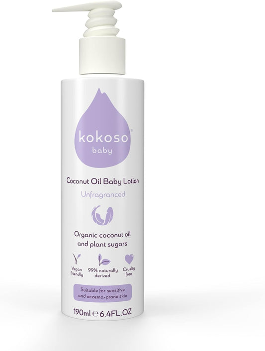 Kokoso Baby Coconut Oil Baby Lotion- Unfragranced 190ml