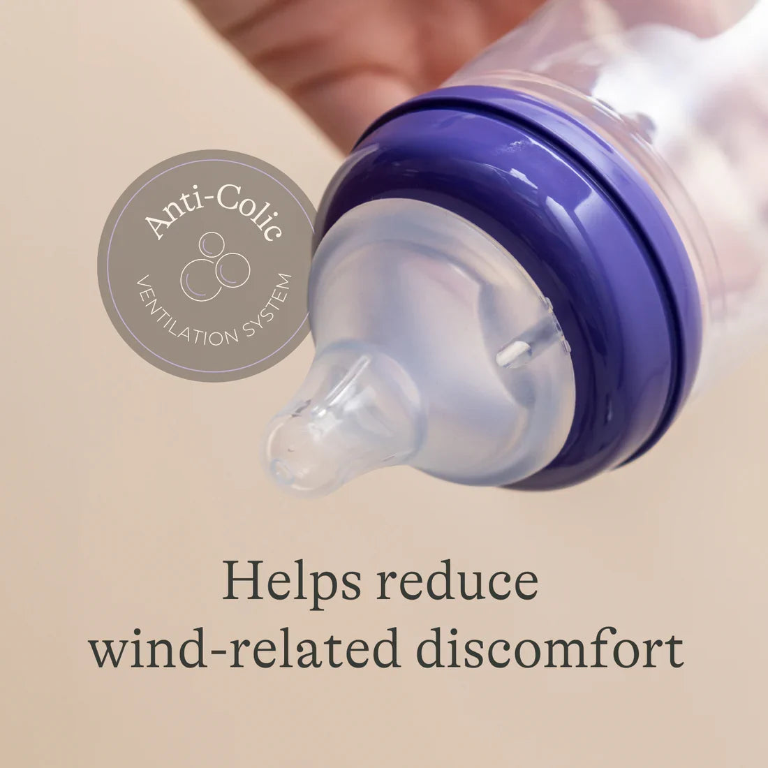 Lansinoh Feeding Bottle With Natural Wave Teat (3m+) 240ml-(M)