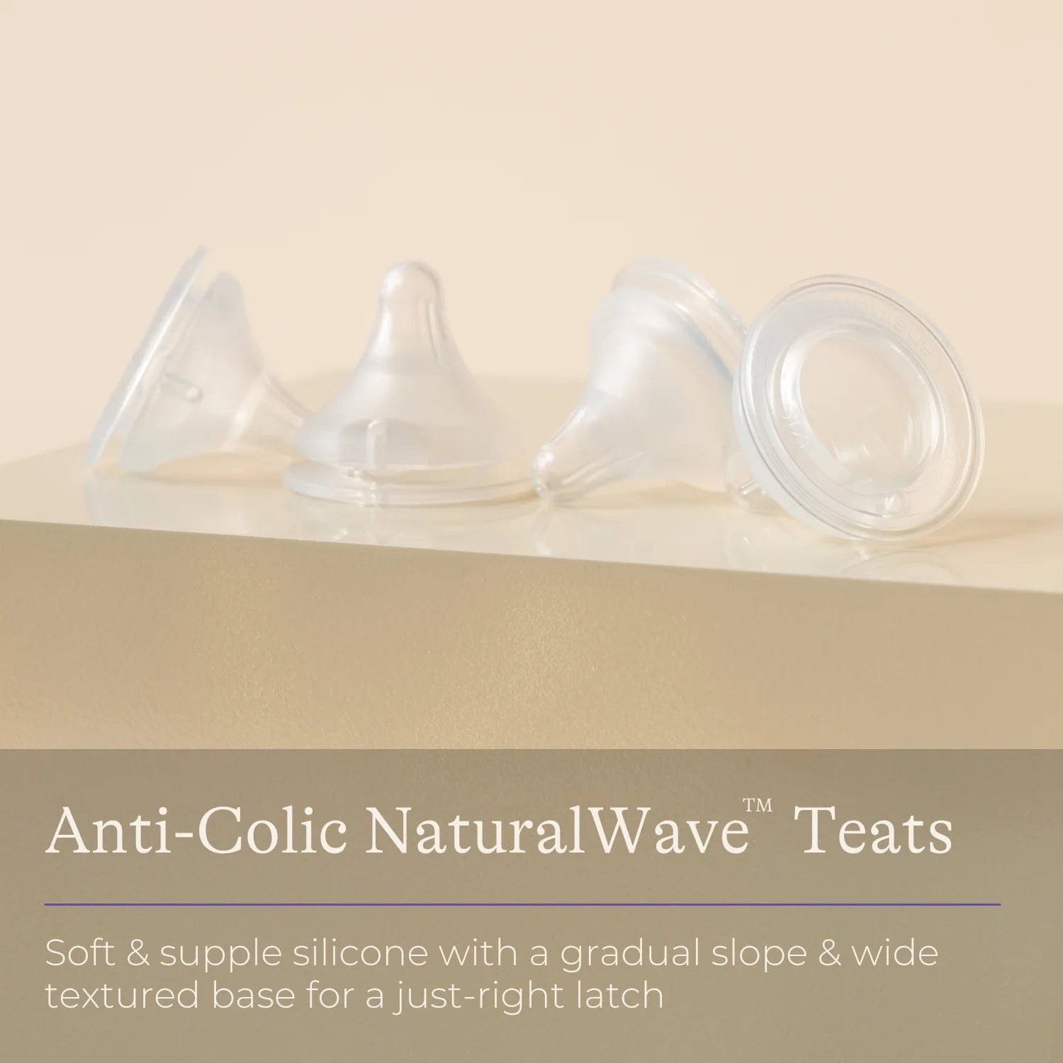 Lansinoh Natural Wave Anti-colic Teat Fast Flow (6m+)- 2pcs