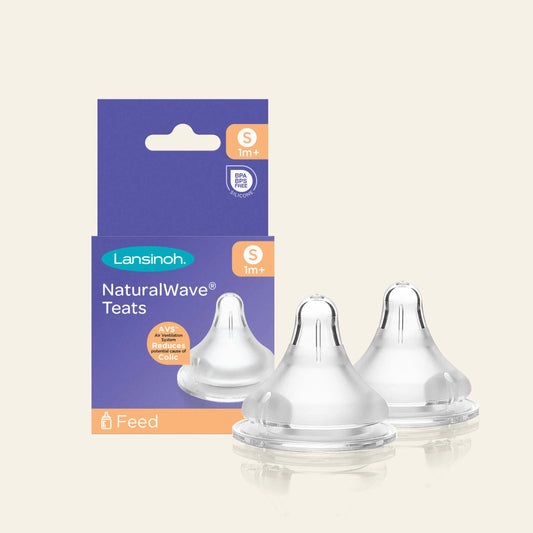 Lansinoh Natural Wave Teat Slow Flow (1m+)- 2pcs