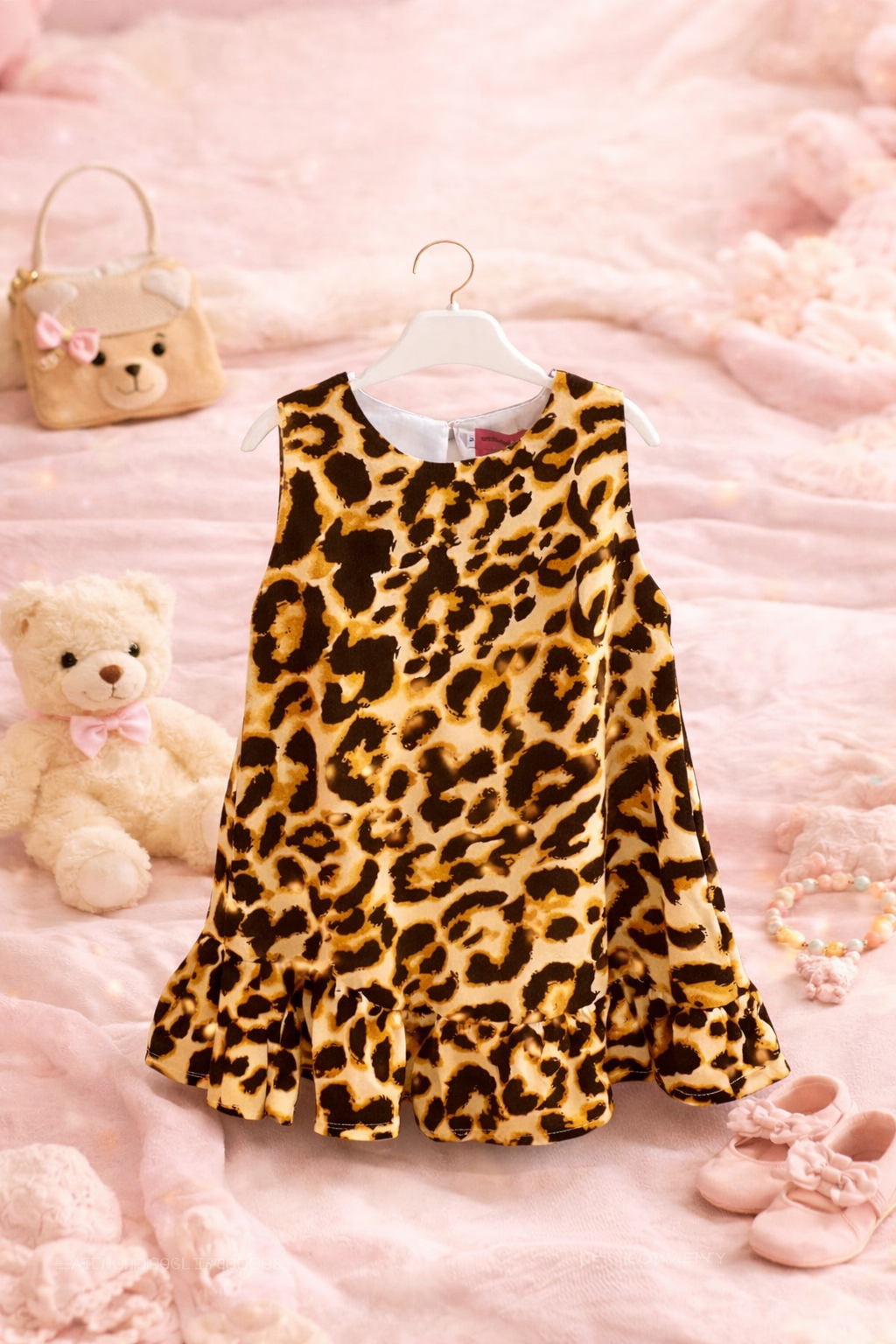 Leopard Print Baby Girl Dress (18m- 3y) (TIPD03)