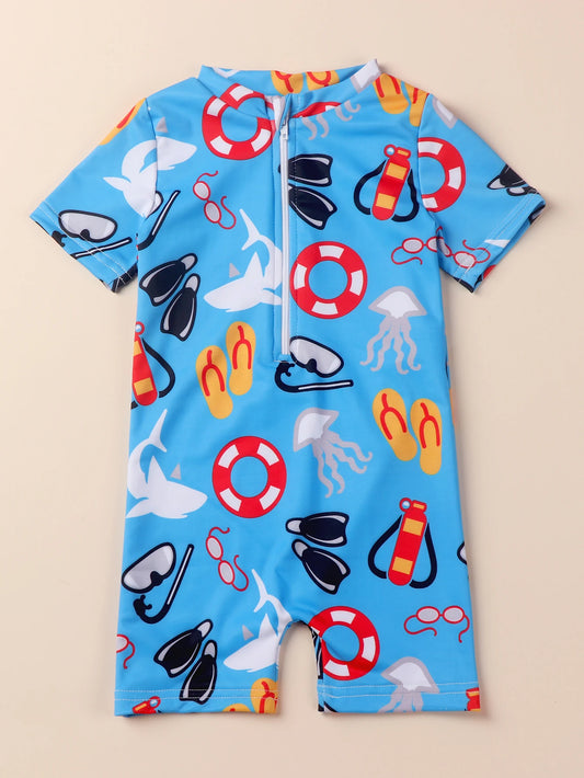 Little Baby Zipper Swimsuit Rash Swimwear (18m to 24m)