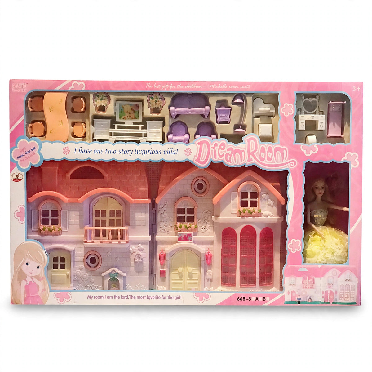 Luxurious Dream Room Villa Dollhouse Set (3Y+)