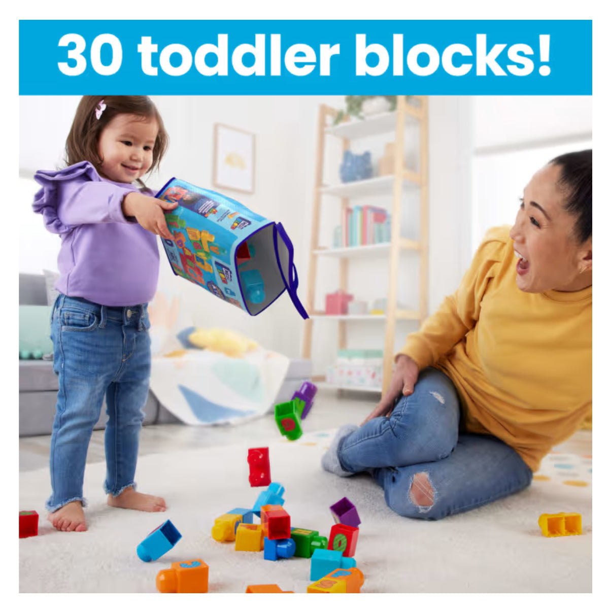 MEGA Bloks HRR60 Fisher-Price ABC Building Bag (30 Pieces) 1y+